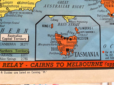 Broadbents 1956 Olympic Torch Relay Map of Australia