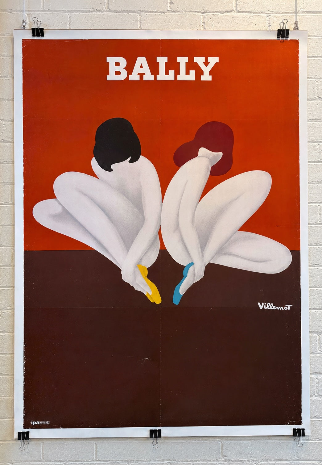 Bally Lotus by Bernard Villemot Original Poster 1977 - Vintage Posters