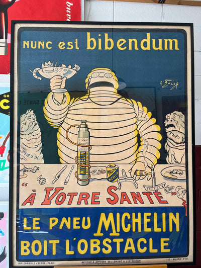 Michelin – Nunc est Bibendum (Green Background) | Framed