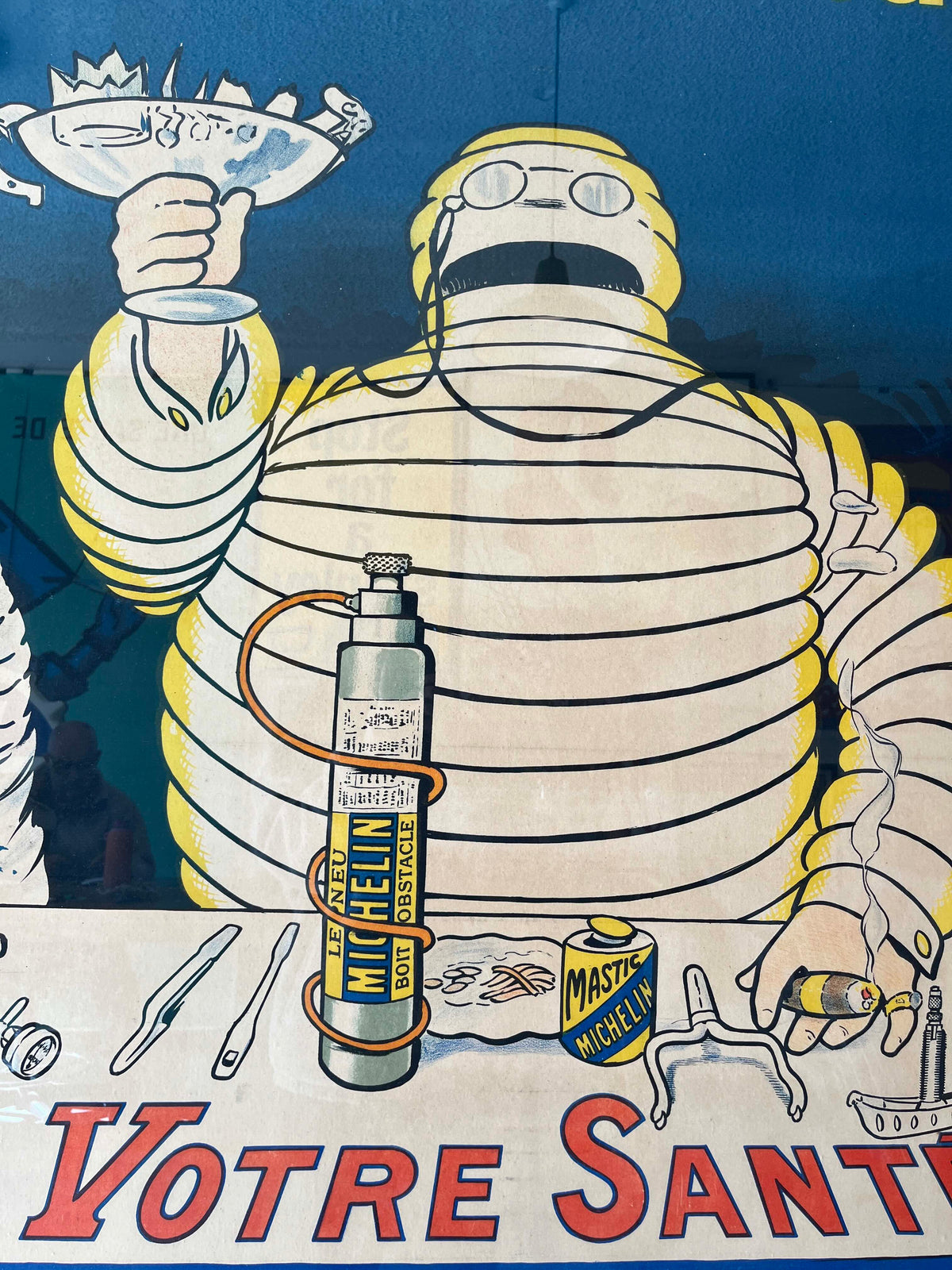 Michelin – Nunc est Bibendum (Green Background) | Framed
