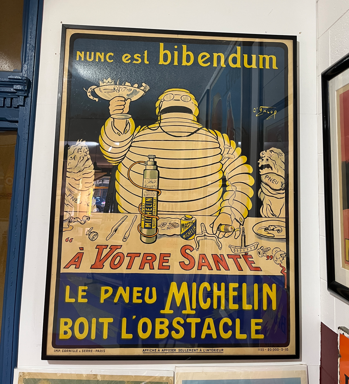Michelin – Nunc est Bibendum (Green Background) | Framed
