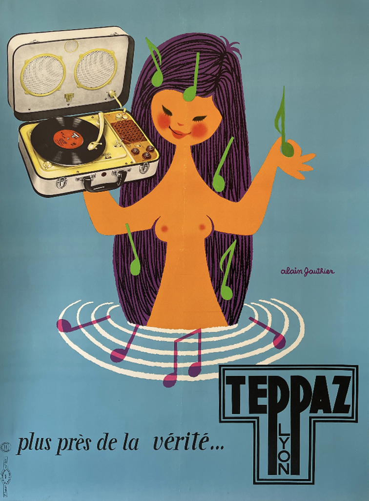 Teppaz Blue Record Girl by Alain Gauthier
