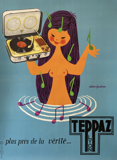Teppaz Blue Record Girl by Alain Gauthier