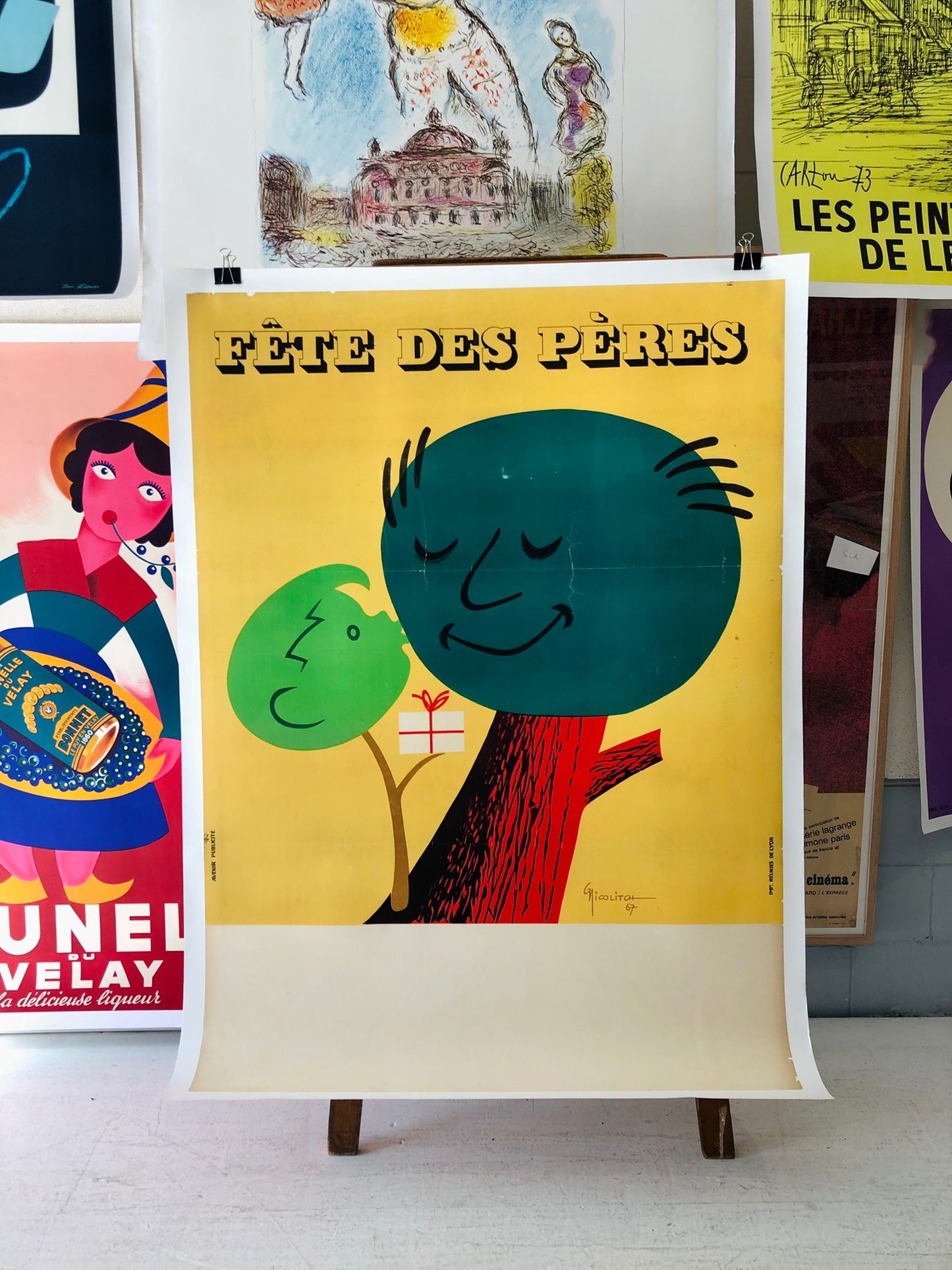 'Fete Des Peres' Father's Day Poster by G. Nicolitch