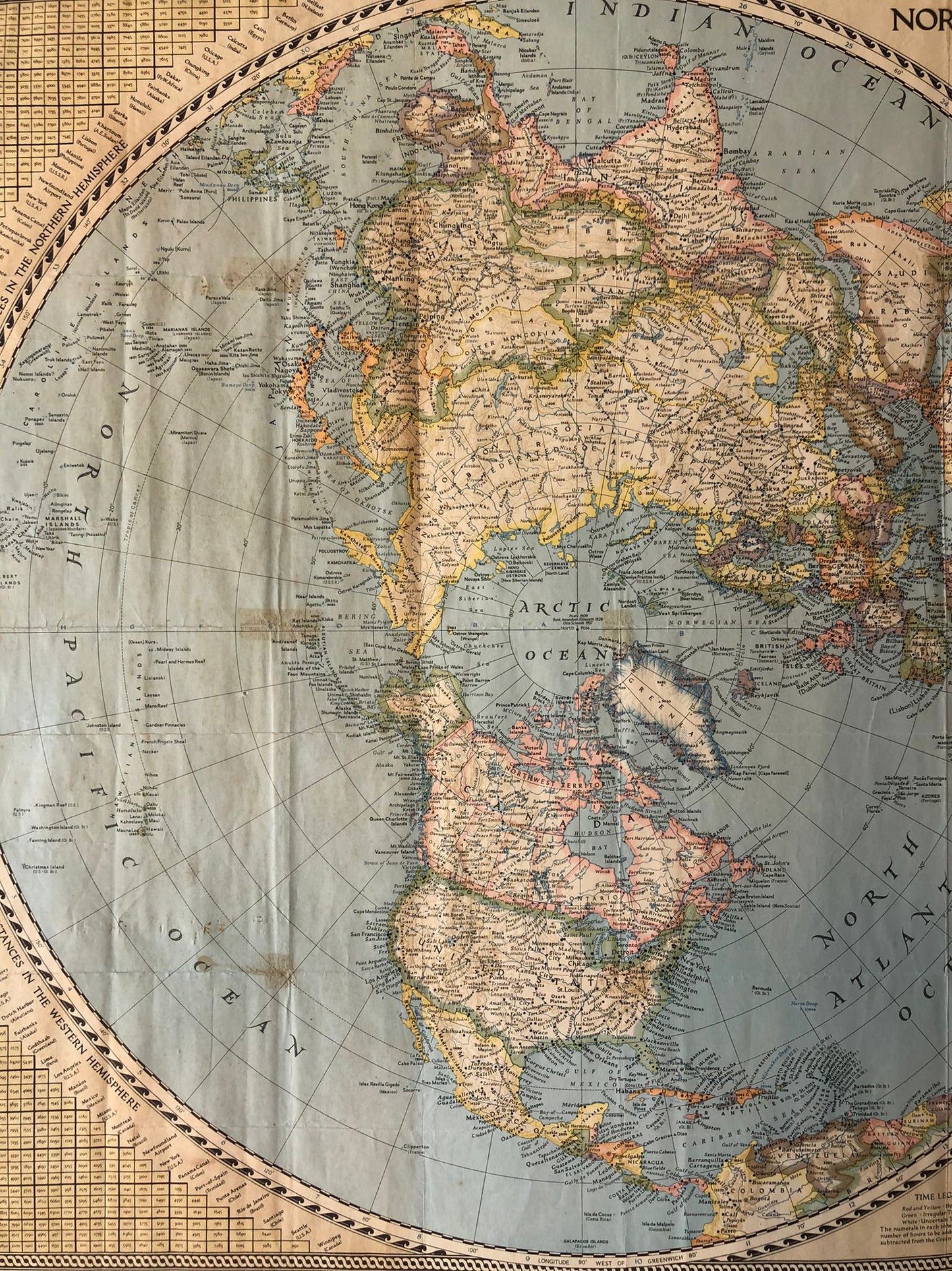 Original Northern and Southern Hemispheres Map