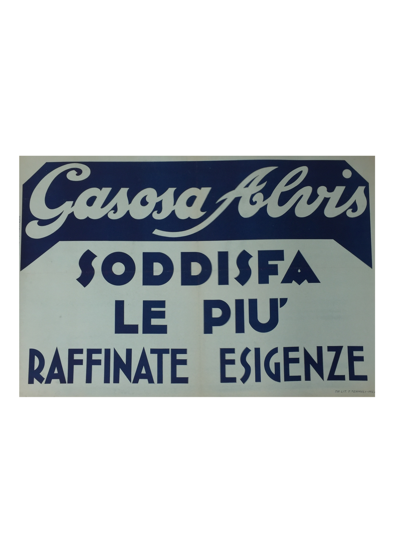 'Gasosa Alvis' Original Soda Poster (Blue)