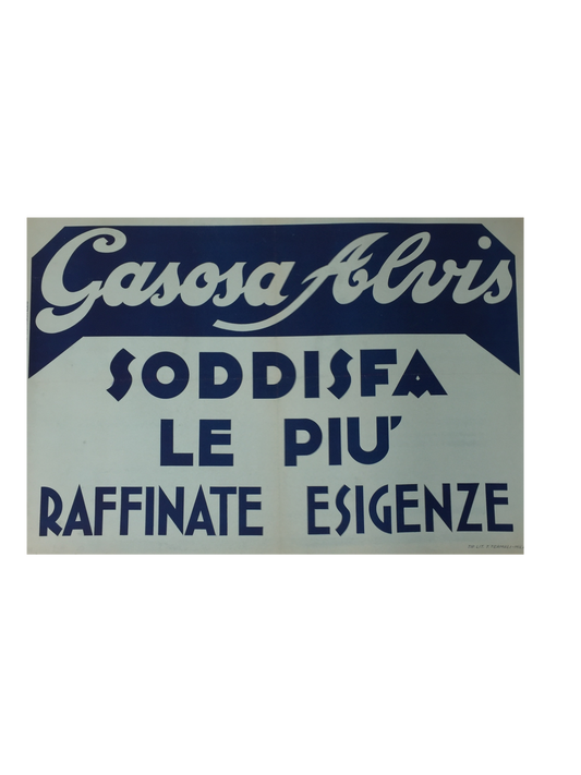 'Gasosa Alvis' Original Soda Poster (Blue)