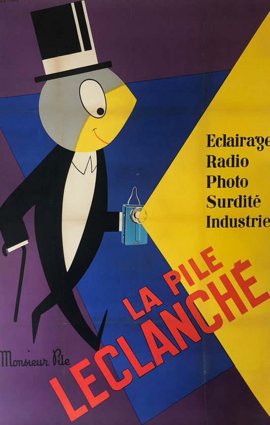 "La Pile Leclanche" Electric Battery Advertisement by Cotto