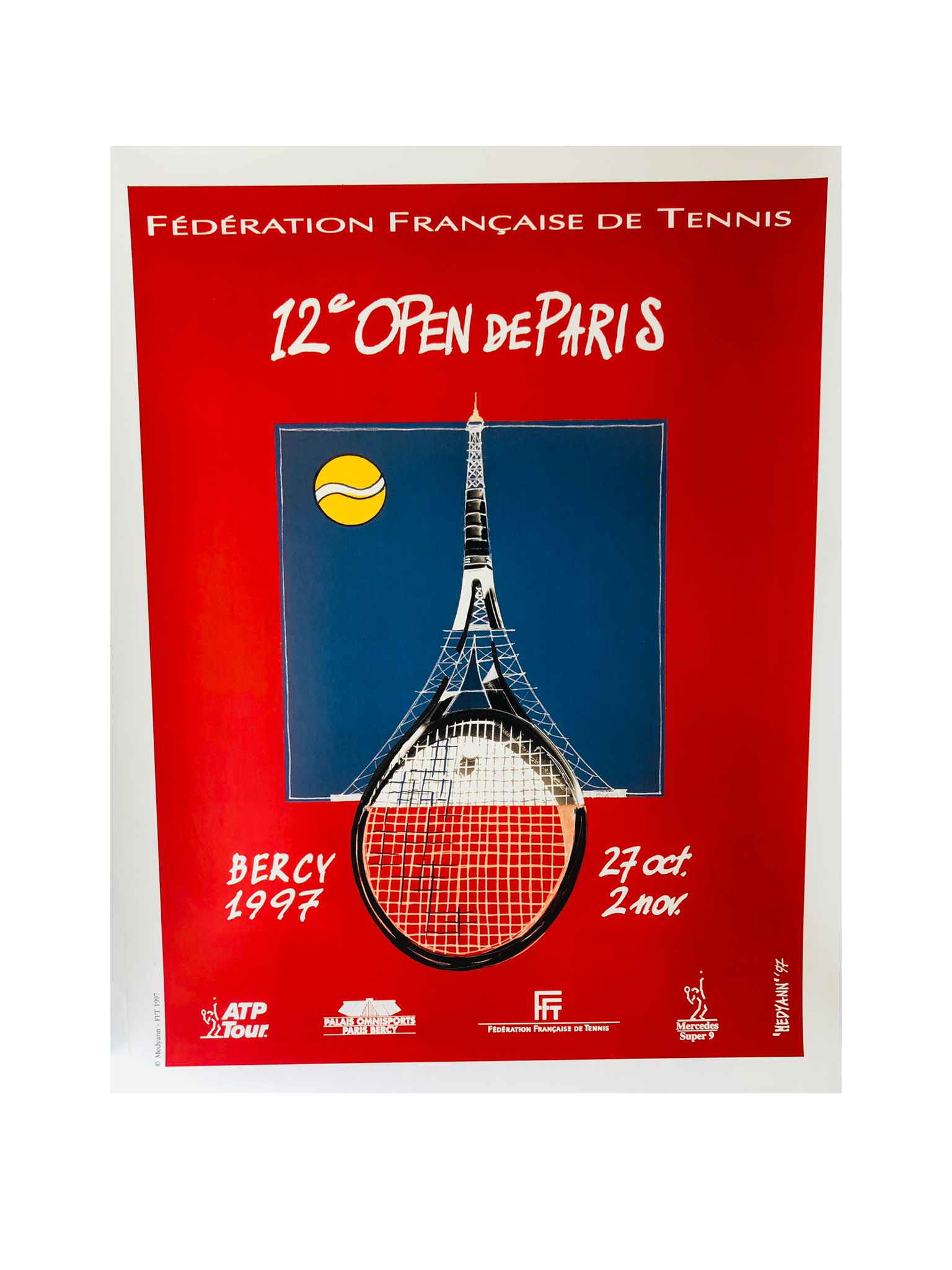 Original French Open Tennis Poster by Medyann