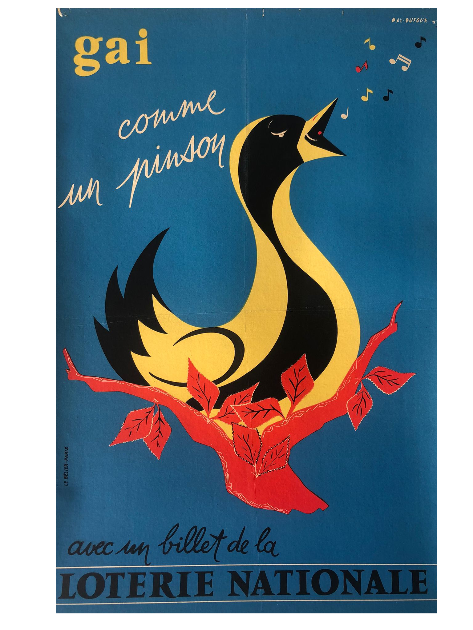 Loterie National Duck Poster by Max Dufour