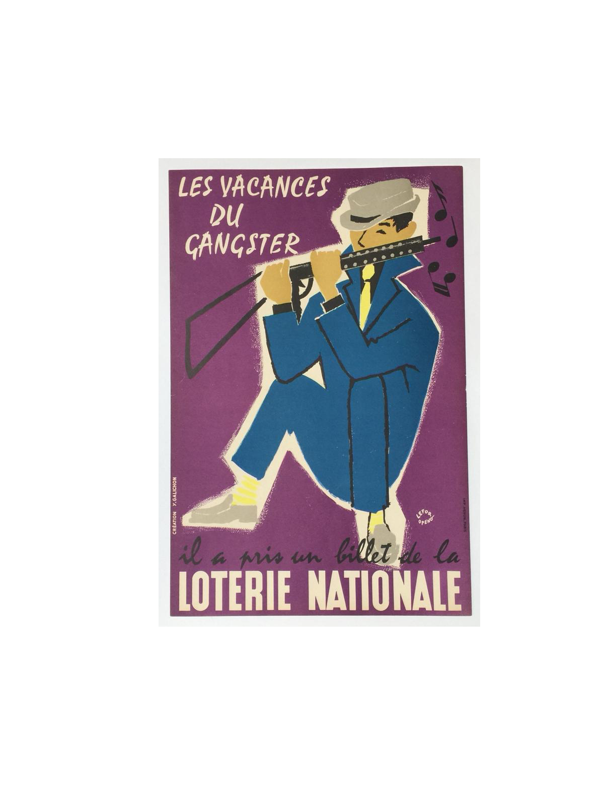 Loterie Nationale "Les Vacances Du Gangster" by Lefor Openo