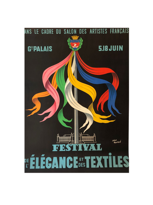 The Elegance of Textiles Festival Advertisement by Jean Rouille