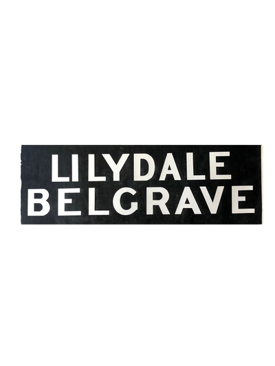 Lilydale/Belgrave Station Sign