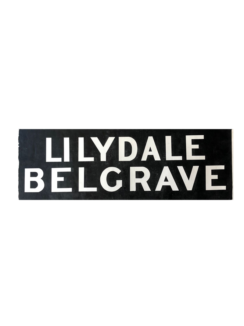 Lilydale/Belgrave Station Sign