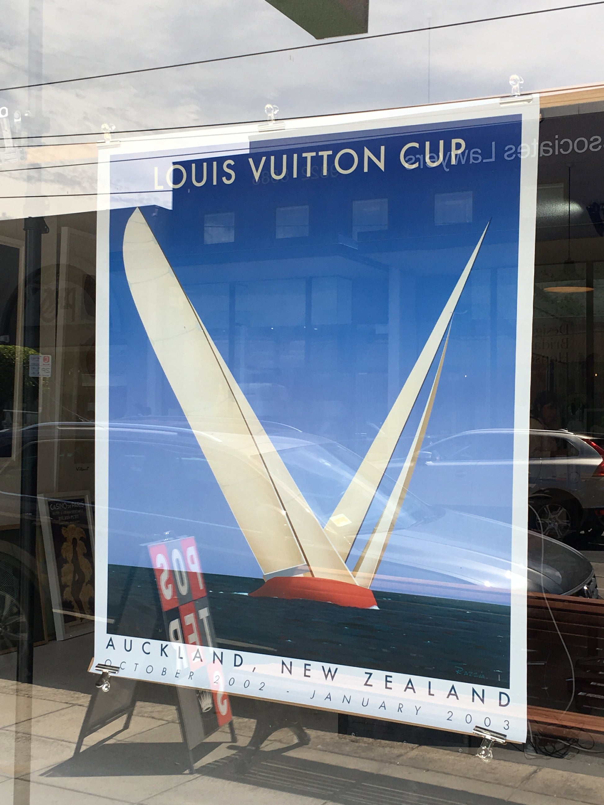 Louis Vuitton Cup 2002 Auckland Razzia Original Vintage Poster