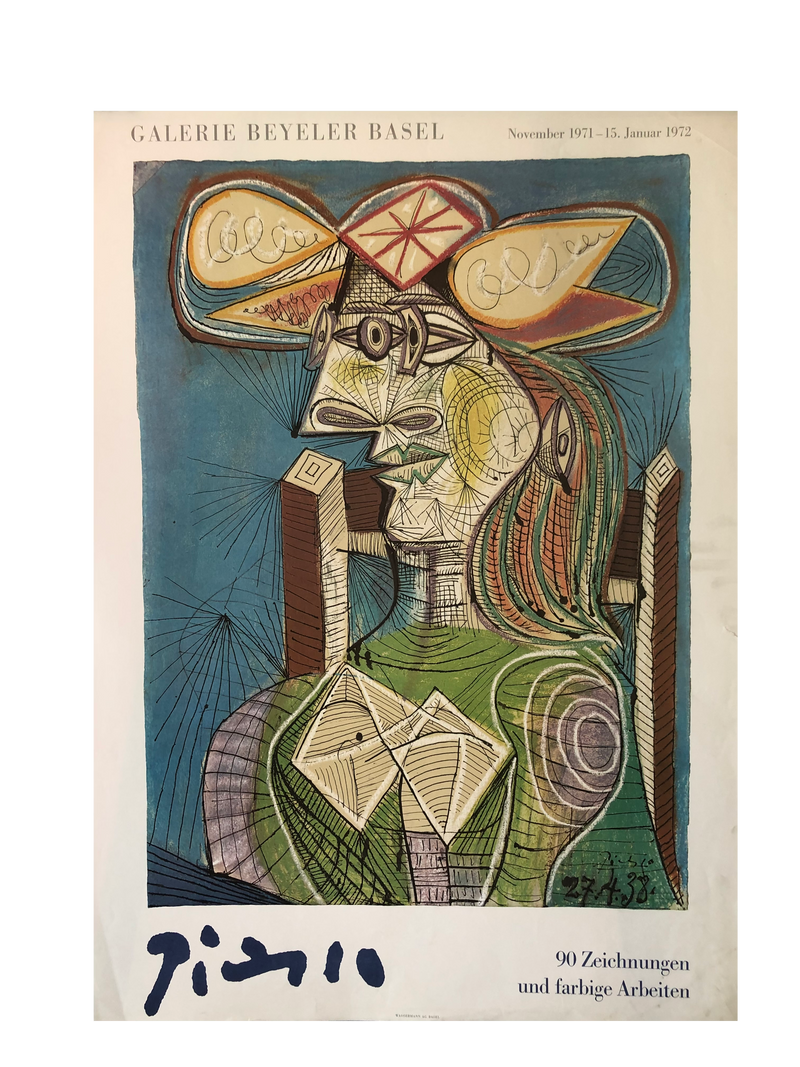 Picasso Exhibition Poster, Galerie Beyeler Basel 1972