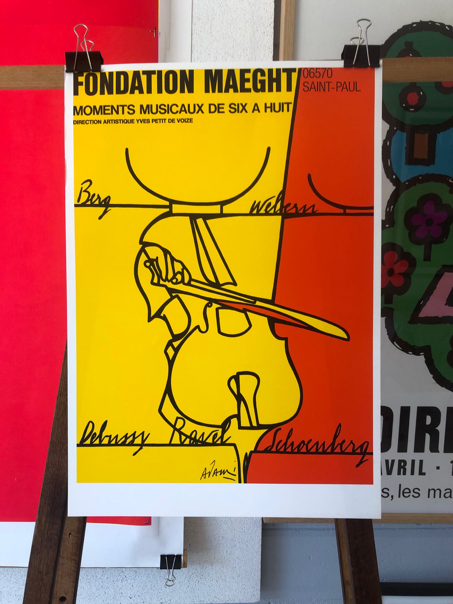 Original Valerio Adami Exhibition Poster, Galerie Maeght