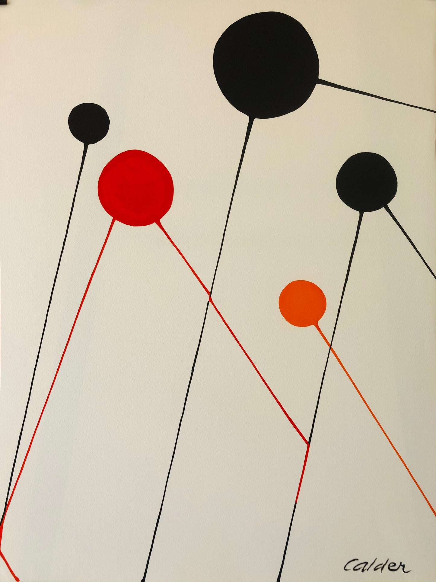 Calder Lithograph, "Balloons"