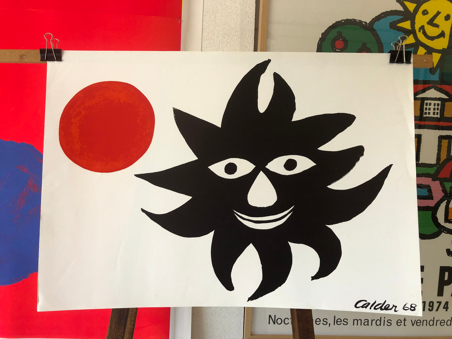 Calder Lithograph, "Red Sun"