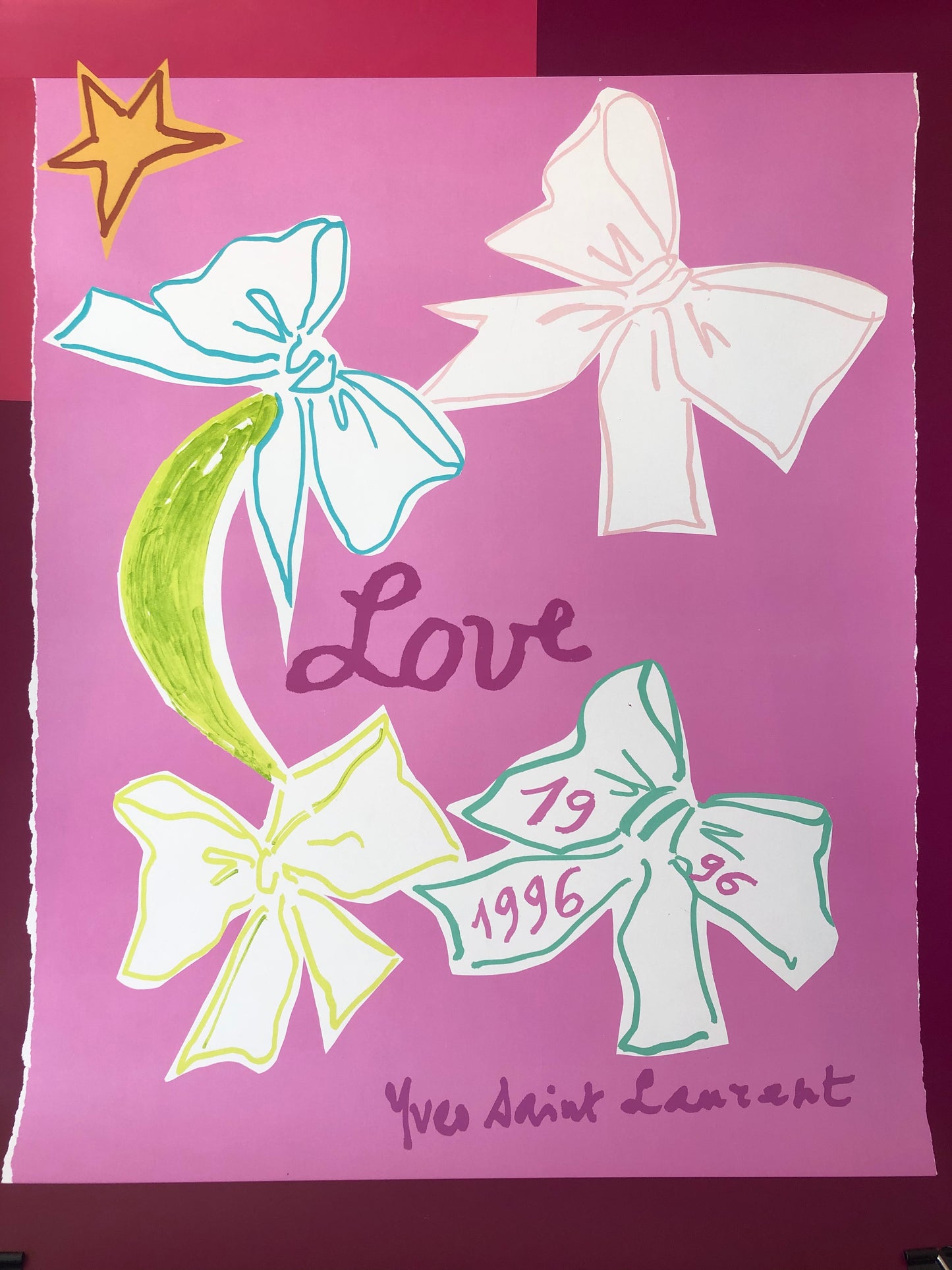Original Yves Saint Laurent Love Poster 1996