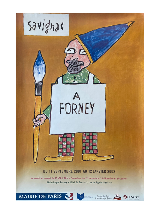 'A Forney' Savignac Exhibition Poster