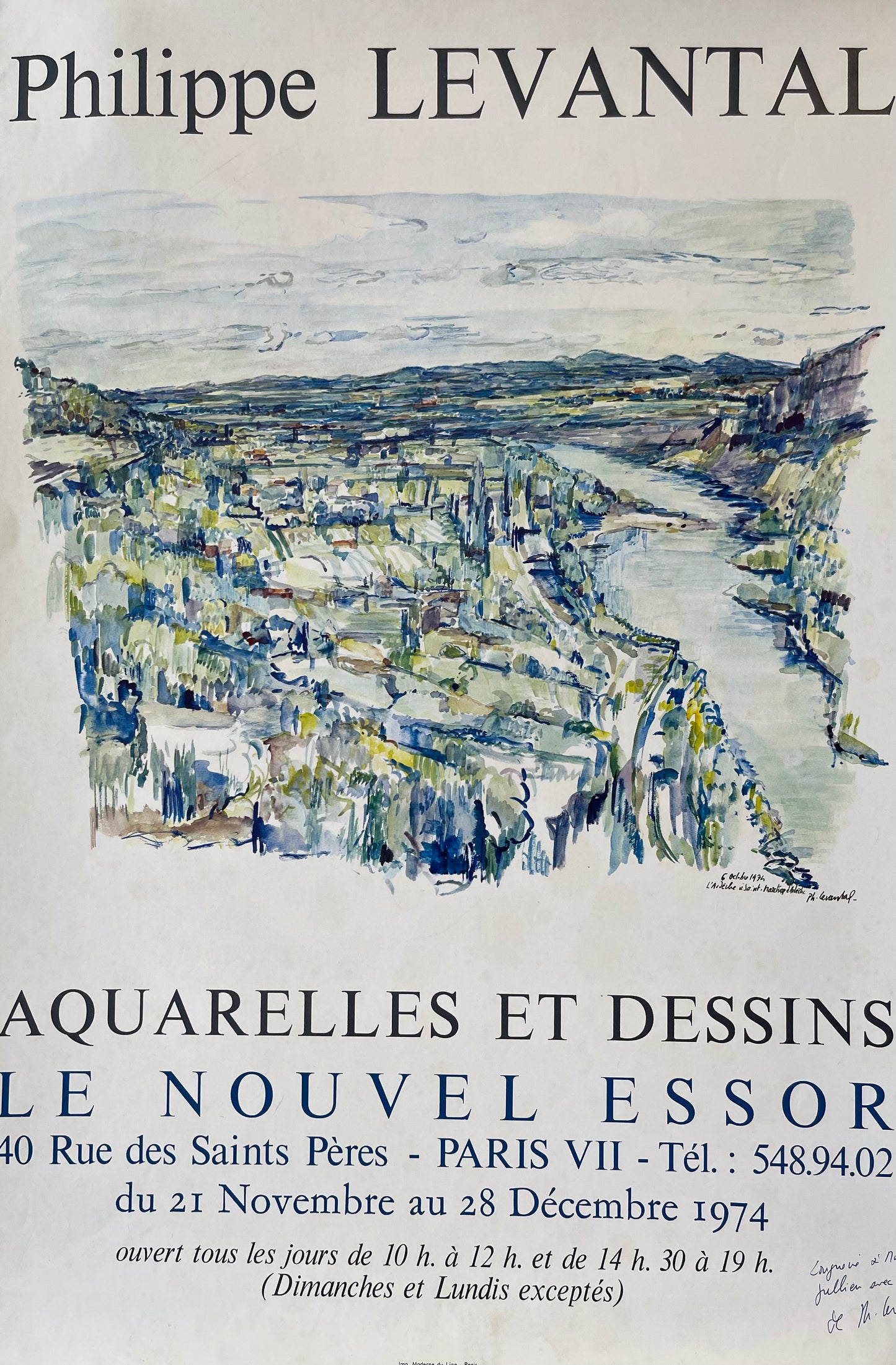 Philippe Levantal Exhibition Poster (Signed)