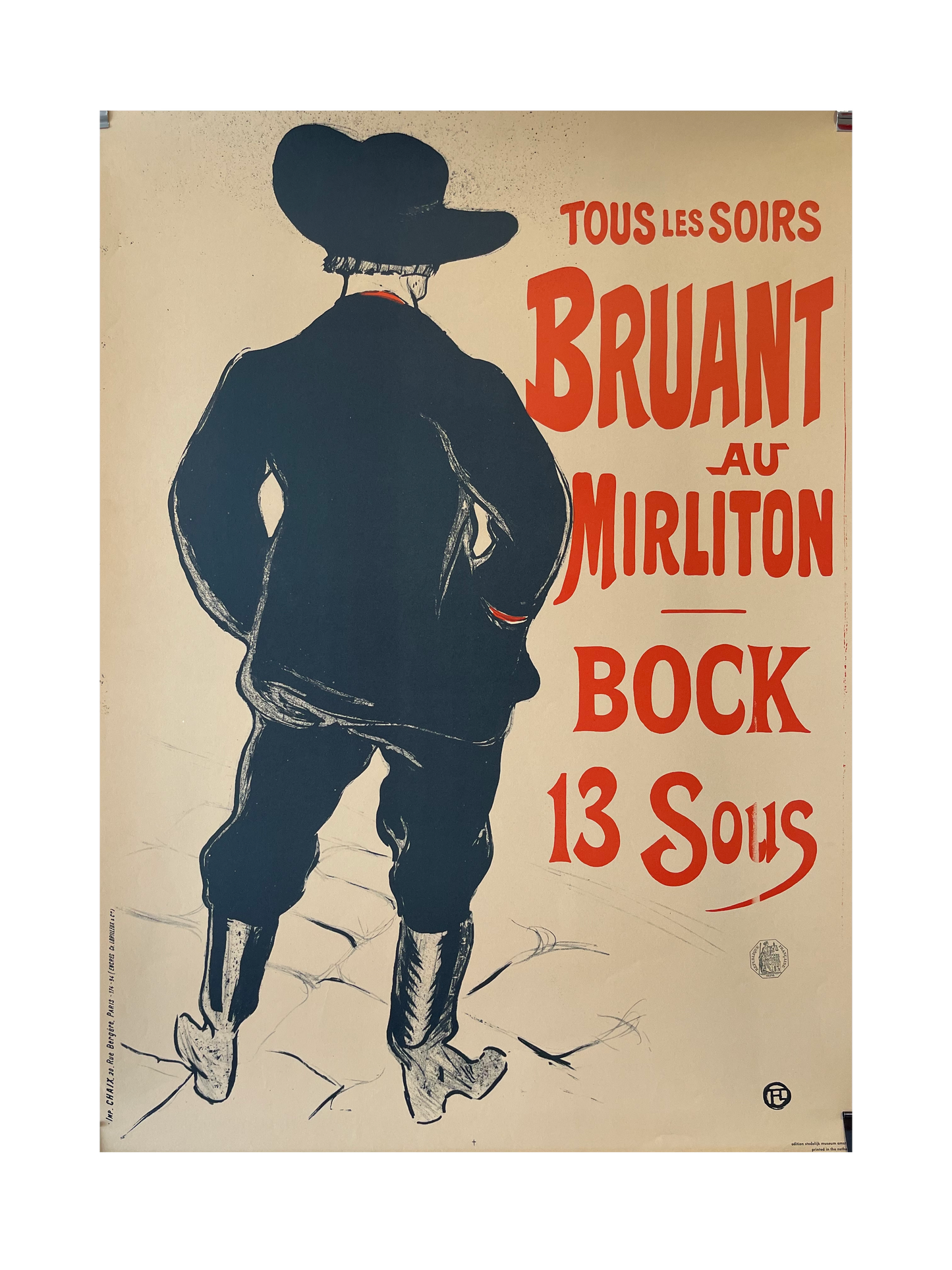 Tous les Soirs Bruant au Mirliton Bock 13 Sous by Henri de Toulouse-Lautrec
