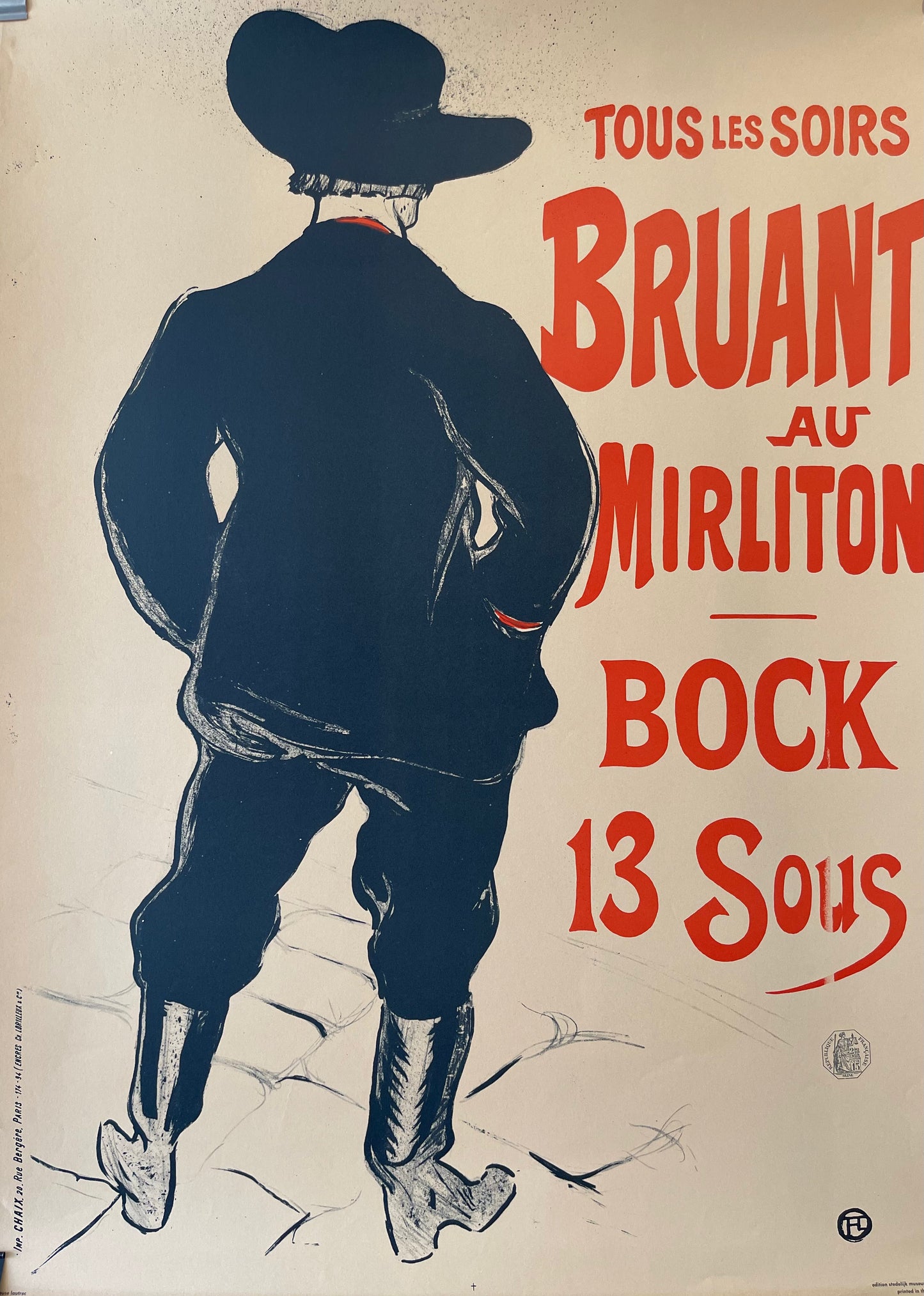 Tous les Soirs Bruant au Mirliton Bock 13 Sous by Henri de Toulouse-Lautrec