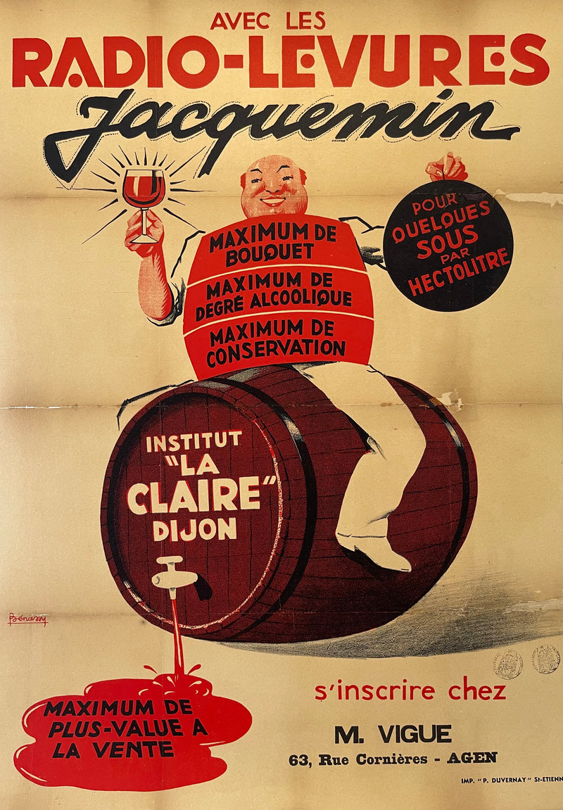 Radio-Levures Jacquemin Wine Poster