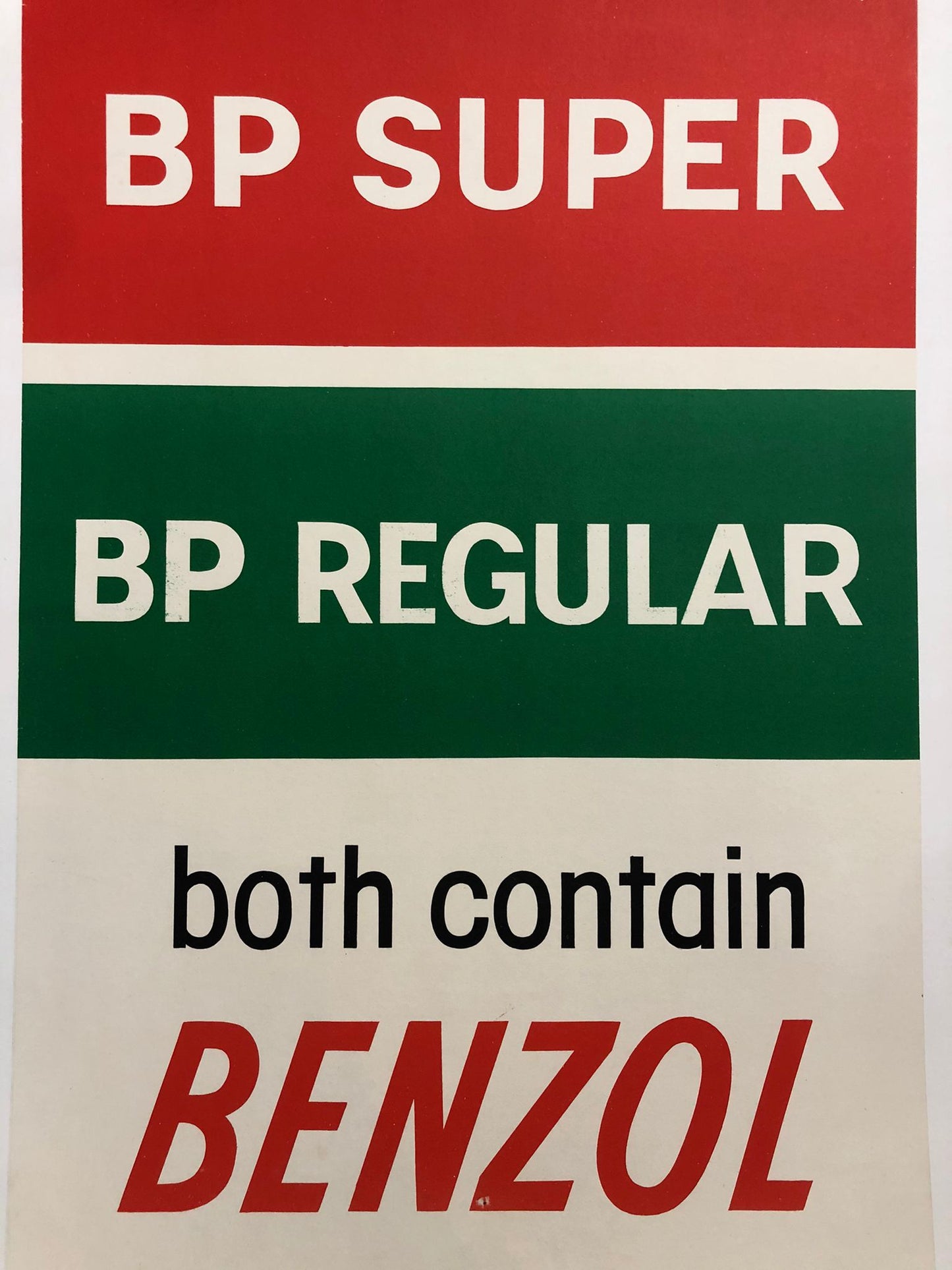 Benzol Advertisement
