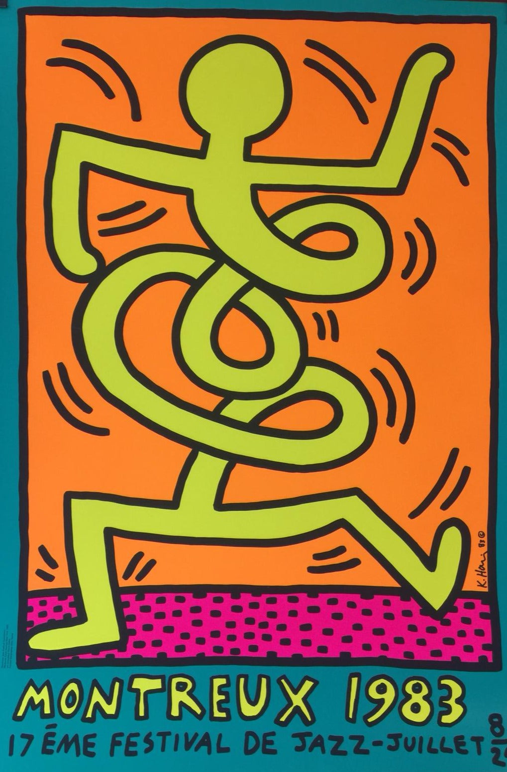 Montreux Jazz by Keith Haring (Green)