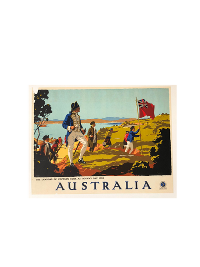 "Australia" Captain Cook 1770 Colonial document by Percy Trompe