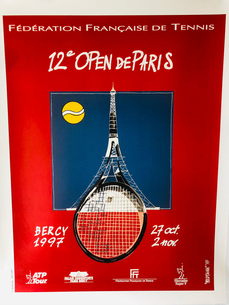 Original French Open Tennis Poster by Medyann