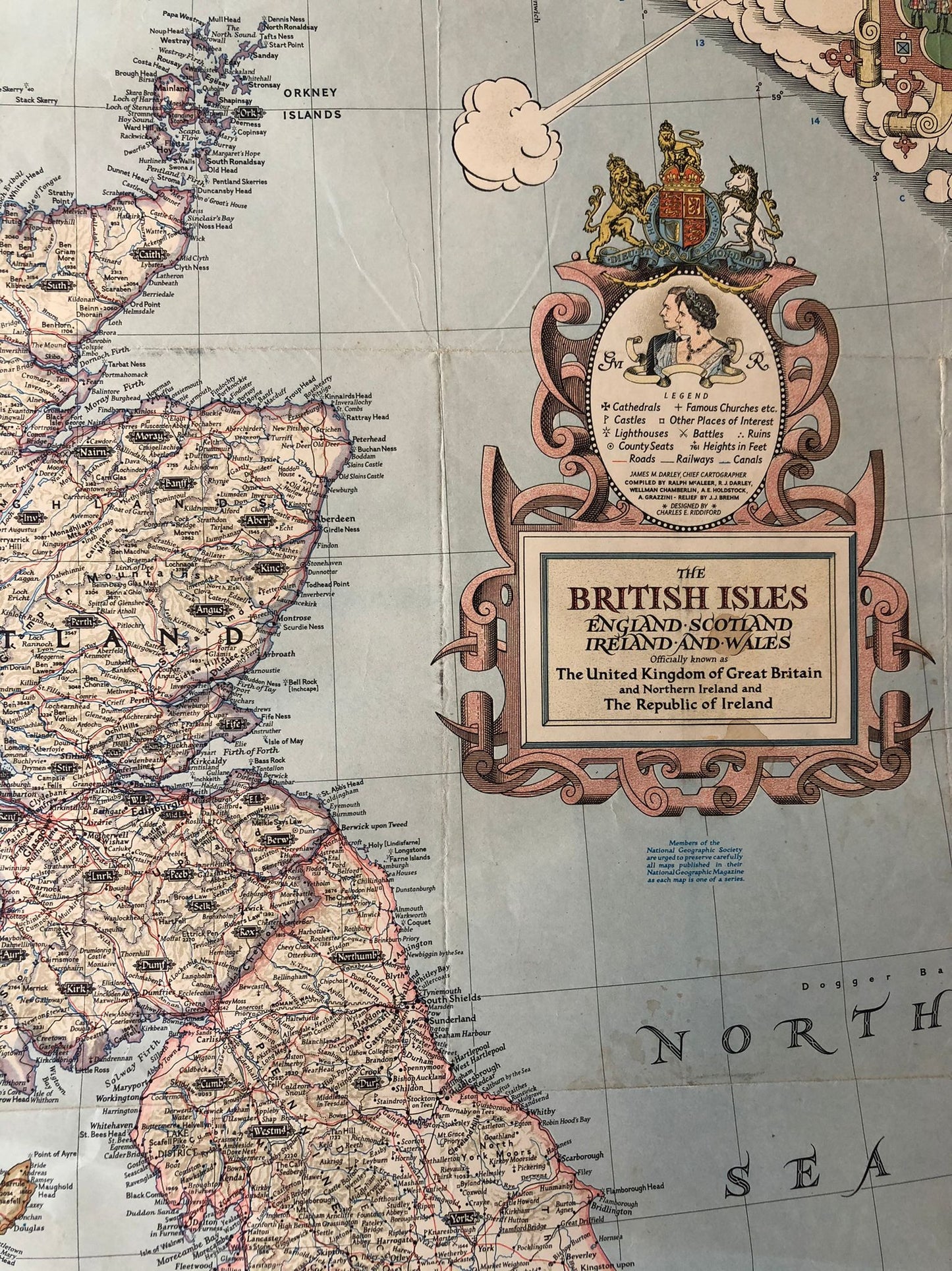 British Isles Map "1949
